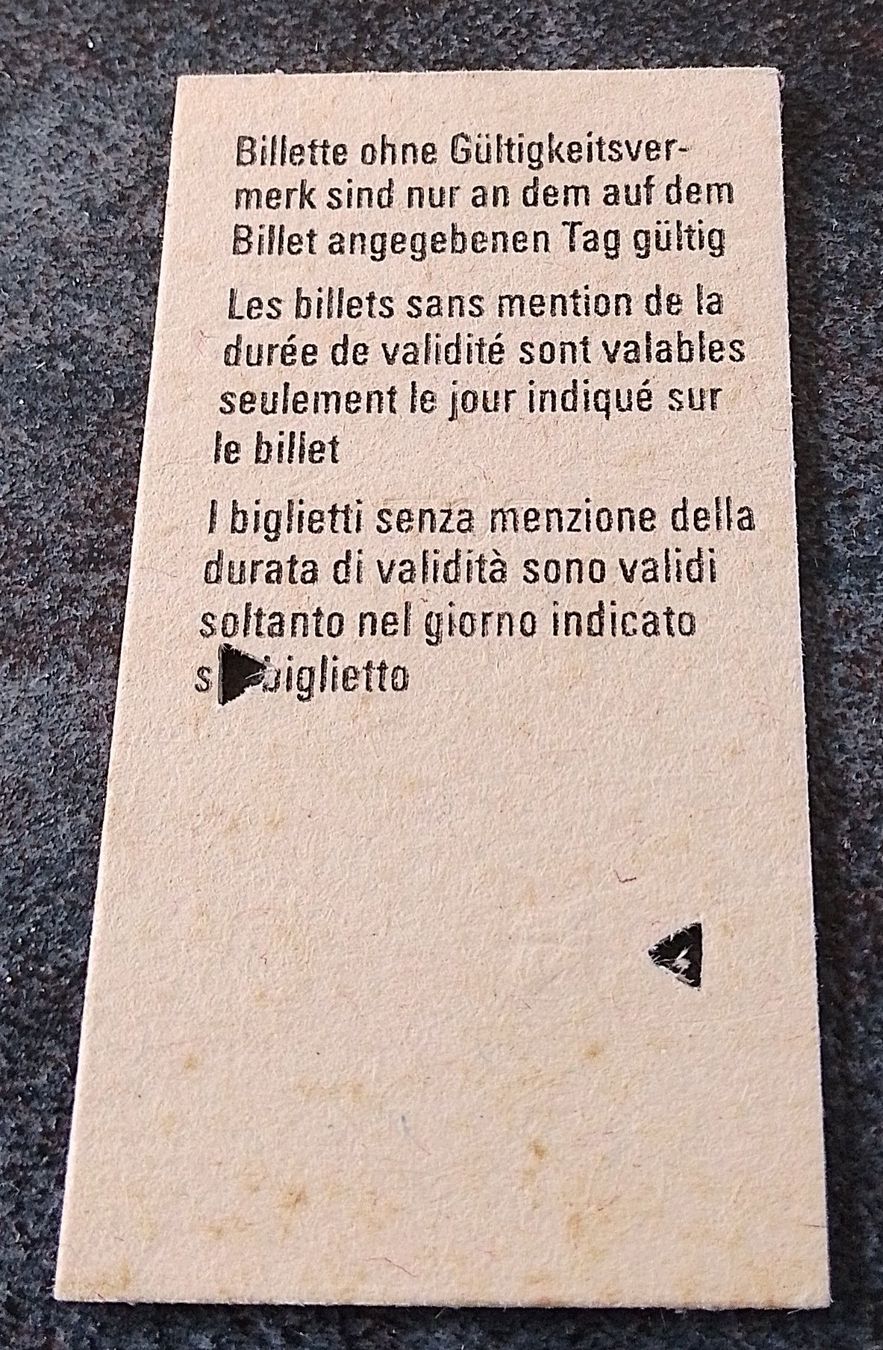 Biglietti: Billette Schweiz Rorschach Romanshorn 2. Kl. 8750 – Usato da Wohlen AG venduto da salamanderspielwaren 1