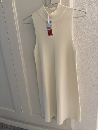 Mini Kleid Creme/weiss Gr. S