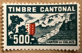 Fiskalmarke Kanton Wallis 500 Fr. Timbre Cantonal Valais