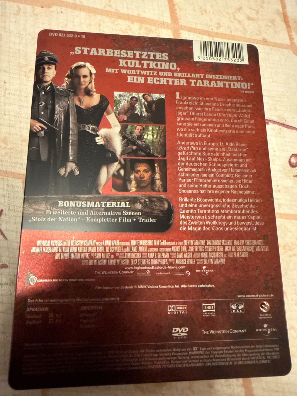 Tutti i DVDs: Inglourious Basterds Steelbook DVD – Usato da Schaffhausen venduto da D-MAC 1