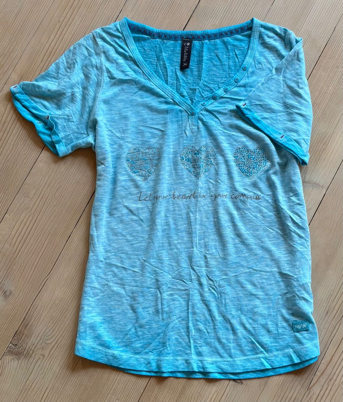 Tops: Top /Shirt Print melliert,Herzen,Multiblu,Gr.36 – D'occasion à Siblingen par Vany_McDougall 9