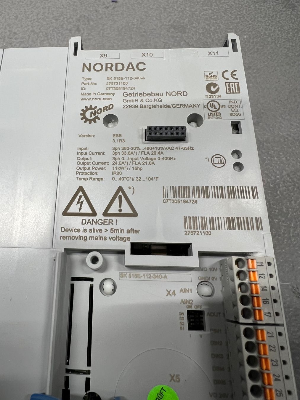 Wechselrichter: Nordac Frequenzumrichter 11kW – Gebraucht aus Romanshorn von DonRicardoo 1
