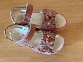 Leder Sandalen, rosa Blümchen,Glitzersteine, PRIMIGI  Gr. 32