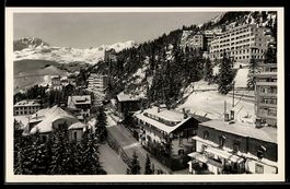 AK Arosa, Ortsansicht im Winter