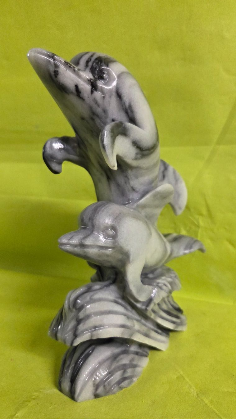 Sculture & Statue: Delfine 20cm aus Marmor – Nuovo (secondo la descrizione) da Roggliswil venduto da Mabelco 1