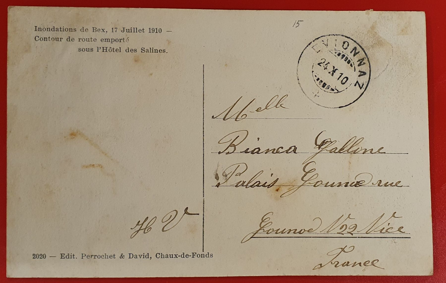 Ansichtskarten: Bex 1910 , Überschwemmungen – Gebraucht aus Kreuzlingen von Rschweiz1 1