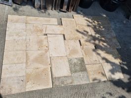 Gebrauchte Jura-Kalksteinplatten, ca. 3 m2