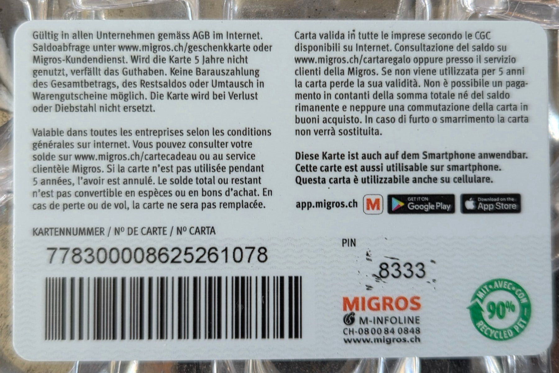 Cartoline: M Geschenkkarte Presto AG – Usato da Gossau SG venduto da oreliefredy 1