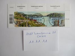 Schnapszahl 1011 Lausanne 11  gestempelt 11.11.11