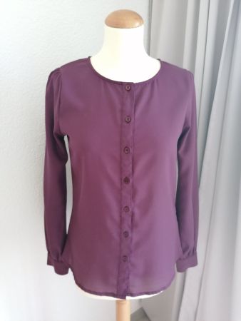 Bordeauxrote Bluse Gr. 34, ICHI