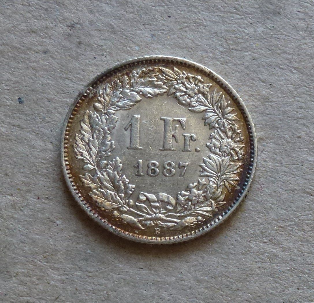 Tutti le monete: ++ 1.- Franken 1887, gute Erhaltung – Usato da Walkringen venduto da Casablanca777