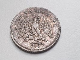 🇲🇽 Mexiko 5 Centavos 1890 Go R Silber KM#398.5 vz