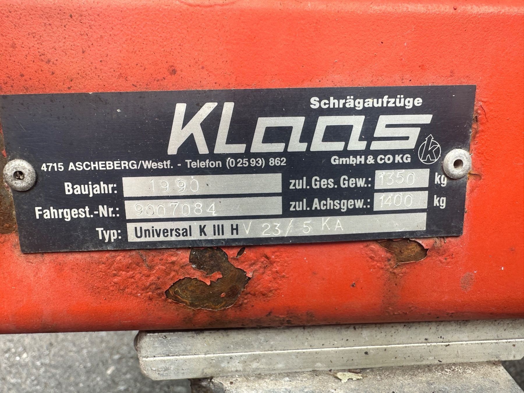 Kräne: Klaas Schrägaufzug – Gebraucht aus Einsiedeln von foehnspenglereiag 7