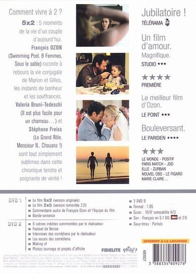 Tutti i DVDs: 5 X 2 (CINQ FOIS DEUX) – Nuovo (secondo la descrizione) da Bursins venduto da Adabel 1