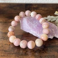 ✲ Rosa Andenopal Armband ✲ Ø 12mm / 41g Kugel Bracelet
