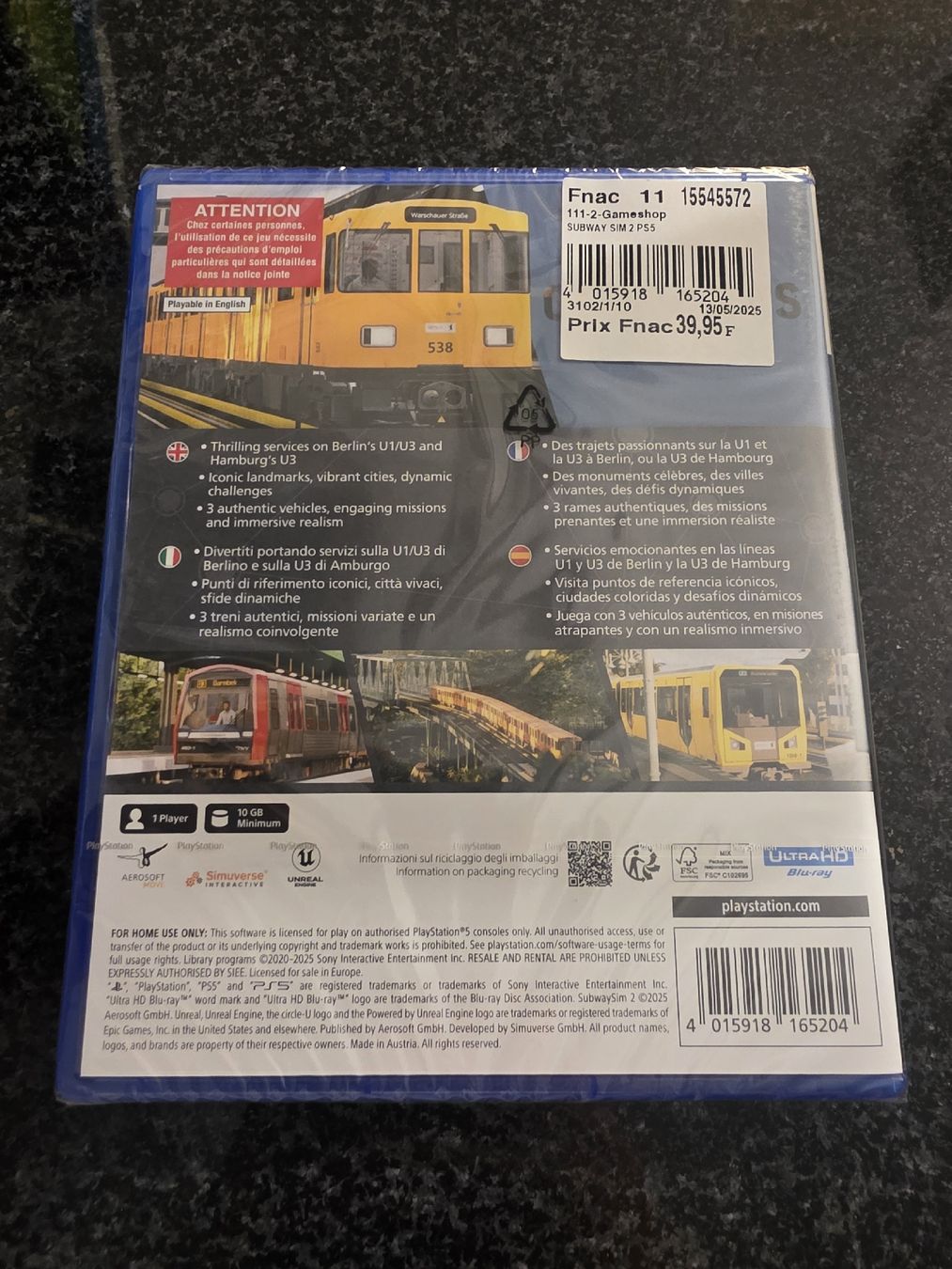 Giochi: Subway Sim 2 PS5 (neuf) – Nuovo e nell'imballaggio originale da Chavornay venduto da Crash37 1