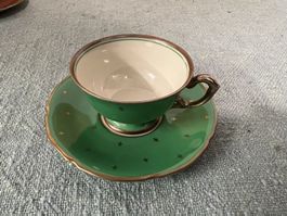 Langenthaler Moccatasse und Unterteller antik