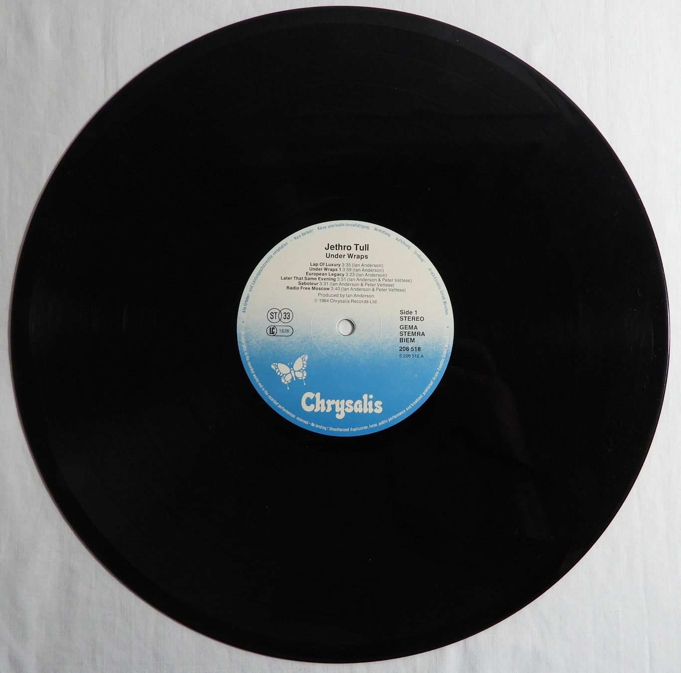 Vinyles: JETHRO TULL UNDER WRAPS LP 1984 – D'occasion à Dübendorf par mar_85sd 4