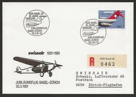 1924  Flugbrief Flugpost Basel-Bern