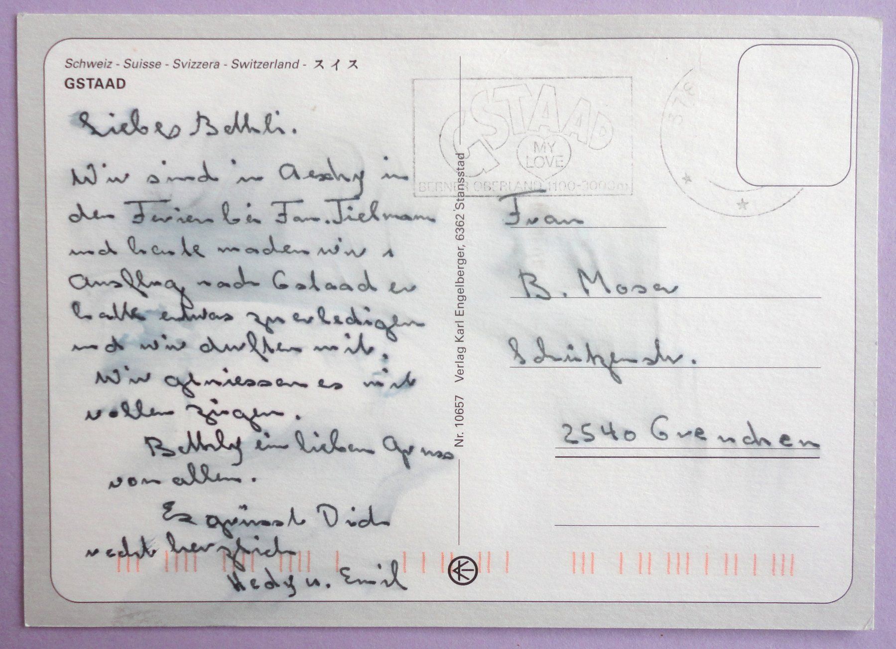 Cartoline postali: Gstaad – Difettoso da Fétigny venduto da Billy2miny 1