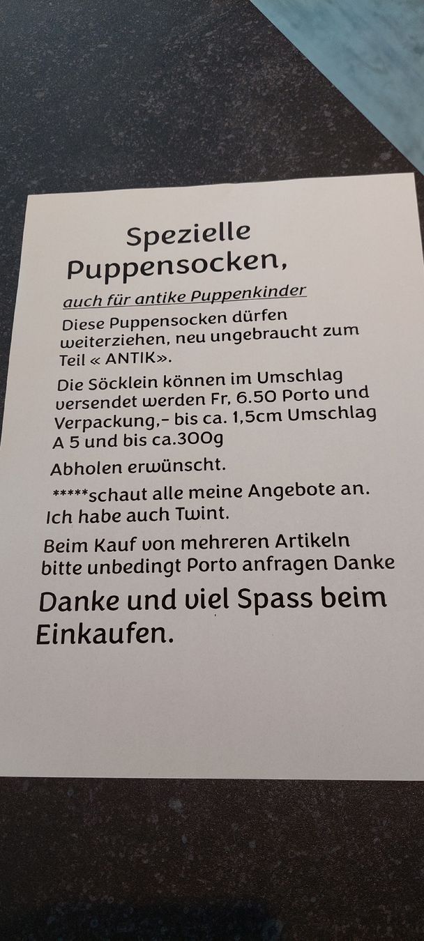 Puppen: 4Paar neue Puppensöckchen mit Spitzen  – Neu (gemäss Beschreibung) aus Muri AG von nindo1 6