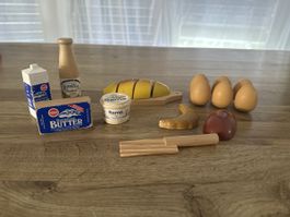 Spielzeug Lebensmittel Holz Set