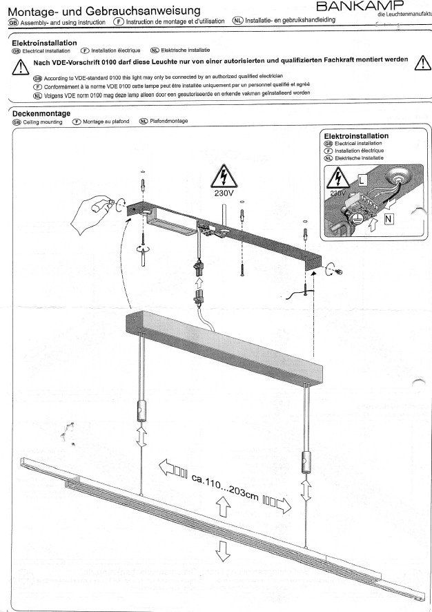 Bankamp Lampadari & plafoniere: Pendelleuchte PL L-lightLine BankAmp – Usato da Zürich venduto da mdiscover 5