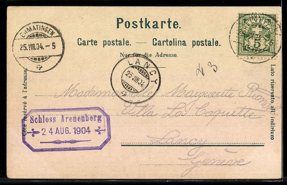 Cartes postales: AK Arenenberg, Blick auf das Schloss – D'occasion à Berlin par bartko-reher 1