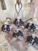 Weihnachtsstern Stern Spitze Shabby Chic Stoffstern Kamee