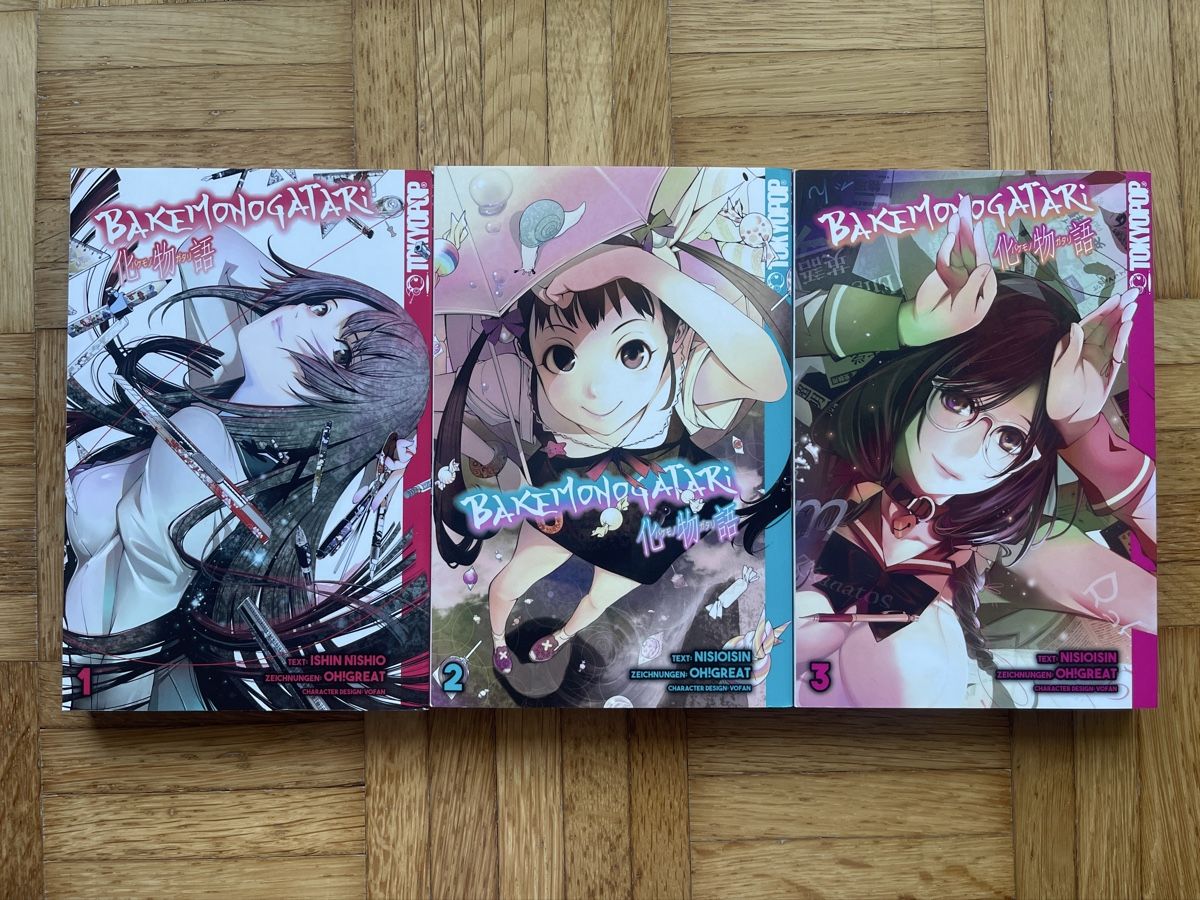 BD: Bakemonogatari Manga 1-3  – D'occasion à Trimbach par tir_d9vw 1