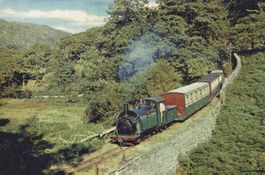 Alte Ansichtskarte: Dampflok, Zug, Wales, Festiniog Railway