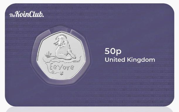 Tutti le monete: UK - 50 Pence - Eeyore 2022 UNC – Nuovo (secondo la descrizione) da Corcelles NE venduto da AJKader 1