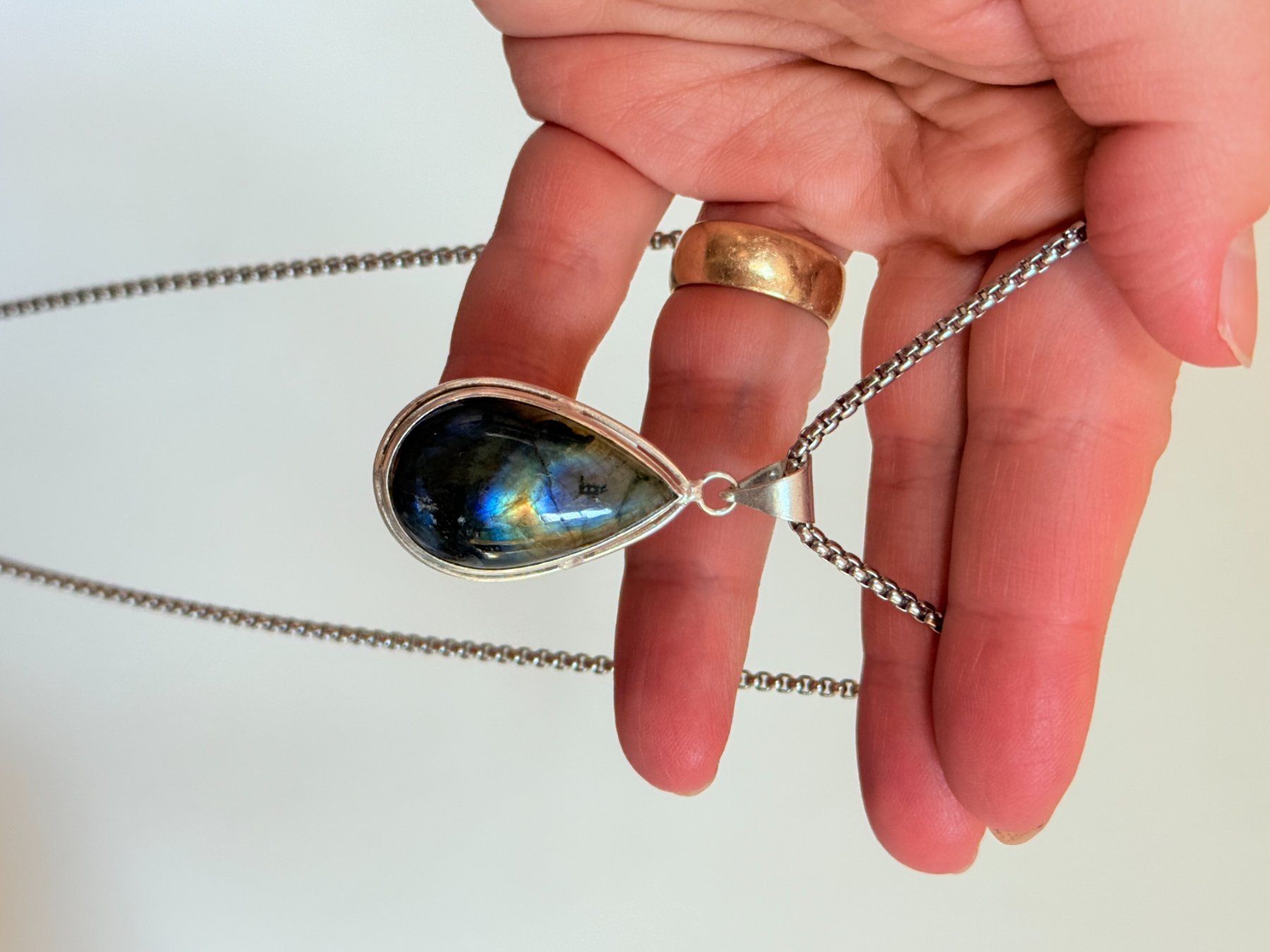 Catenine: Collier Labradorite - Bijou Élégant, Neuf! – Nuovo e nell'imballaggio originale da Genève venduto da AGBERG 5