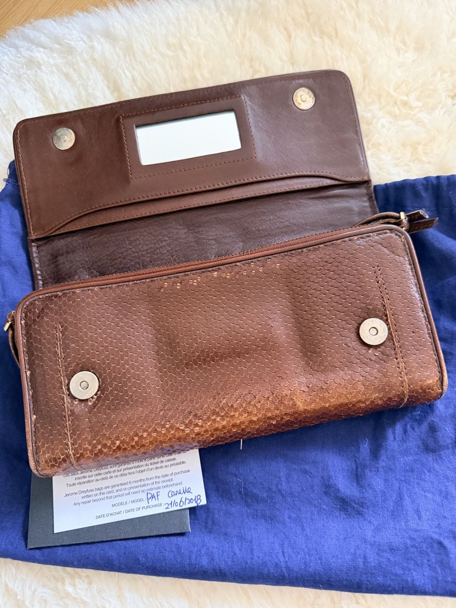 Jerome Dreyfuss Borse da donna: Pochette Jérôme dreyfuss en python – Usato da Lausanne venduto da Meganelausanne 1