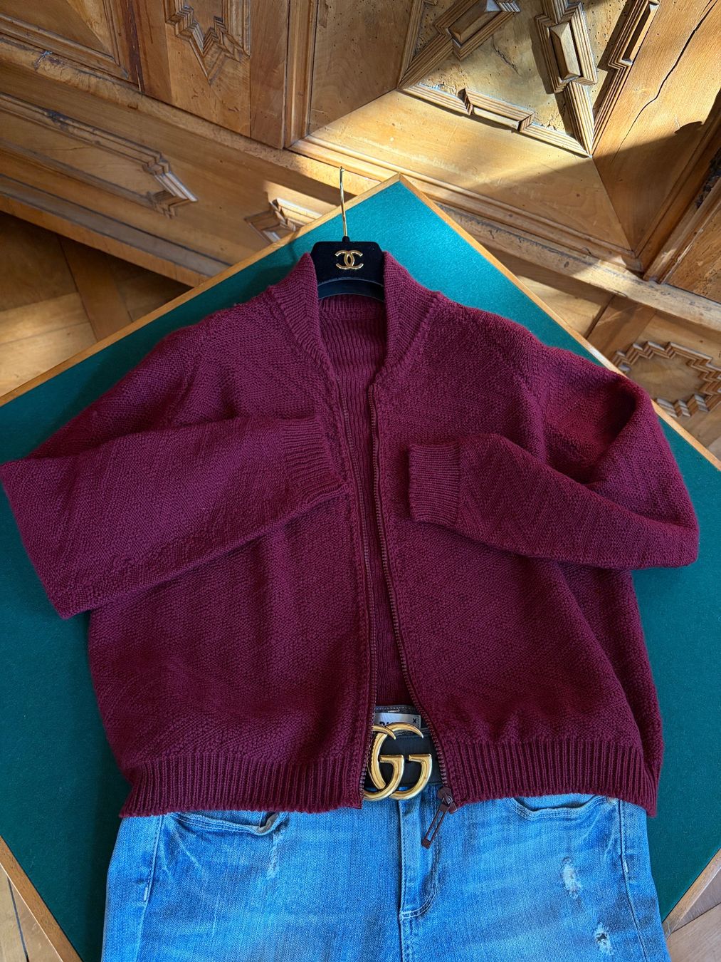 Giacche: HAND MADE STRICKJACKE Größe M  100 % Wolle – Usato da Interlaken venduto da Bona55 4
