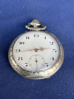 Taschenuhr Silber gestempelt 0.800 mit Gravur guter Zustand