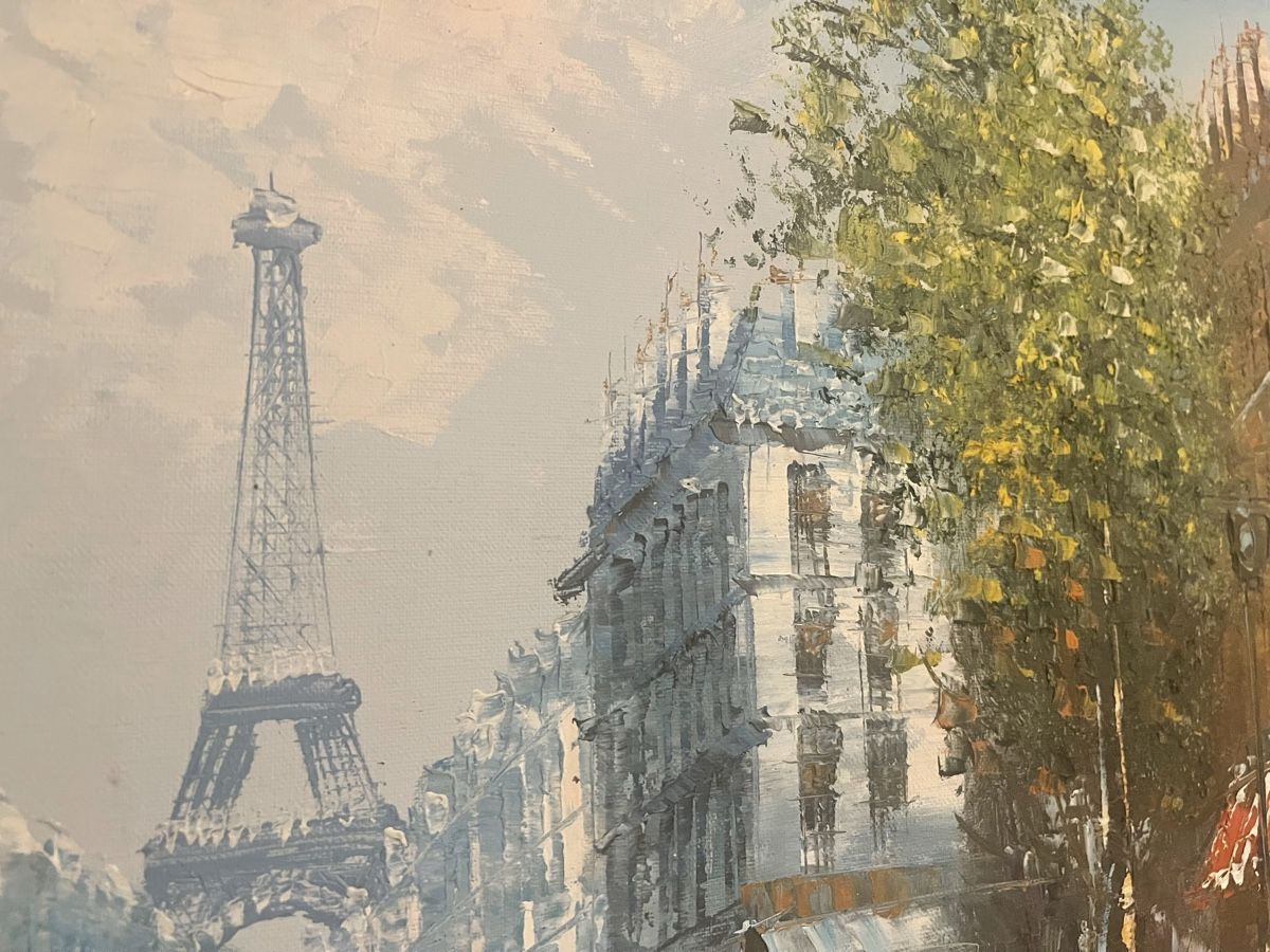 Tableaux: Eingerammtes Ölgemälde Paris, Eiffelturm, – D'occasion à Adliswil par JadrankaR 1
