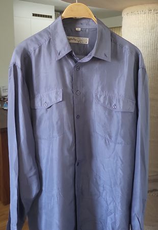 Leichte Sommer Hemd Grösse M, Vintage, blau