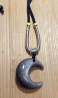 Silber Obsidian Mondkette