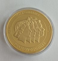 Vergoldete Münze Queen mit Edelstein - 1997