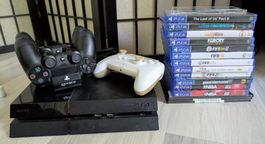 Lot PS4 + 3 manettes +16 jeux