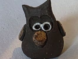 Eule Figur Keramik ganz klein siehe Foto wunder schön