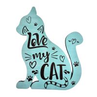 Holz Deko Katze Geschenkidee