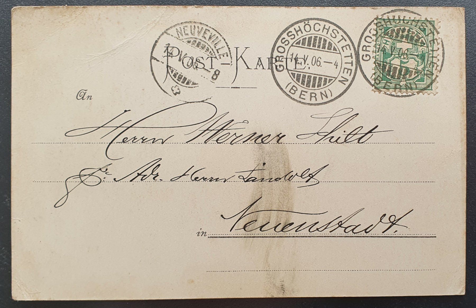 Cartoline postali: Grosshöchstetten 1906 – Usato da Kreuzlingen venduto da Rschweiz1 1