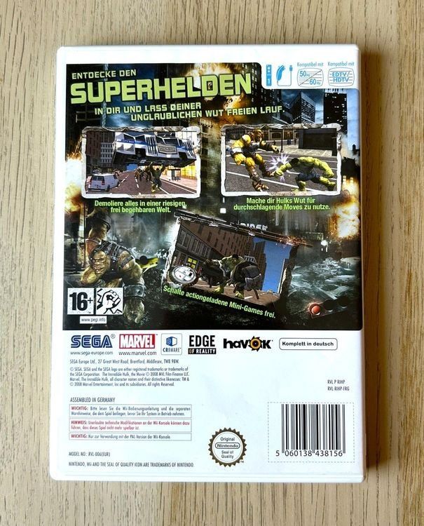 Nintendo Giochi: Der Unglaubliche Hulk Nintendo Wii – Usato da St. Gallen venduto da Alpine.Arcade 1