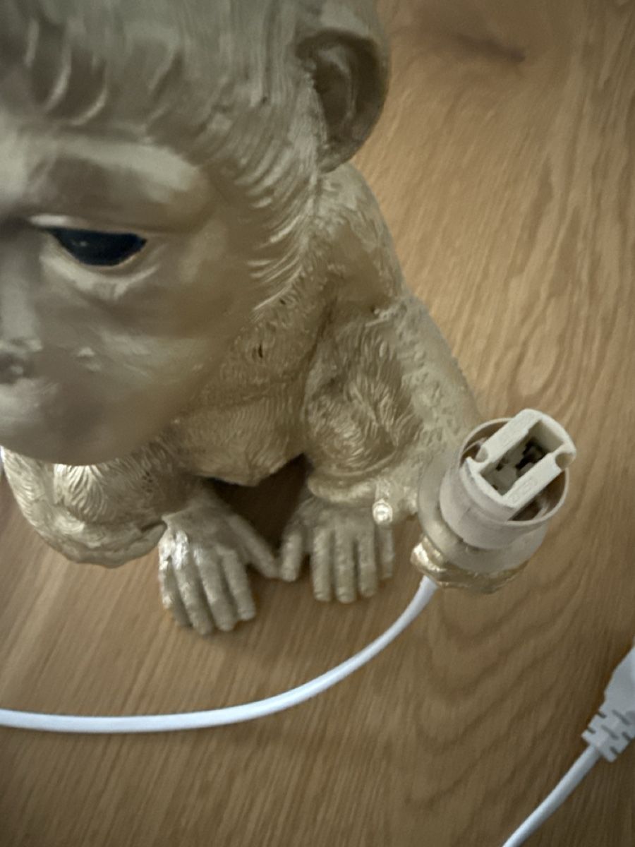 Lampade: Originelle Affenlampe, goldfarben - Ein echter Hingucker – Nuovo (secondo la descrizione) da Fribourg venduto da mal_fq2y 1