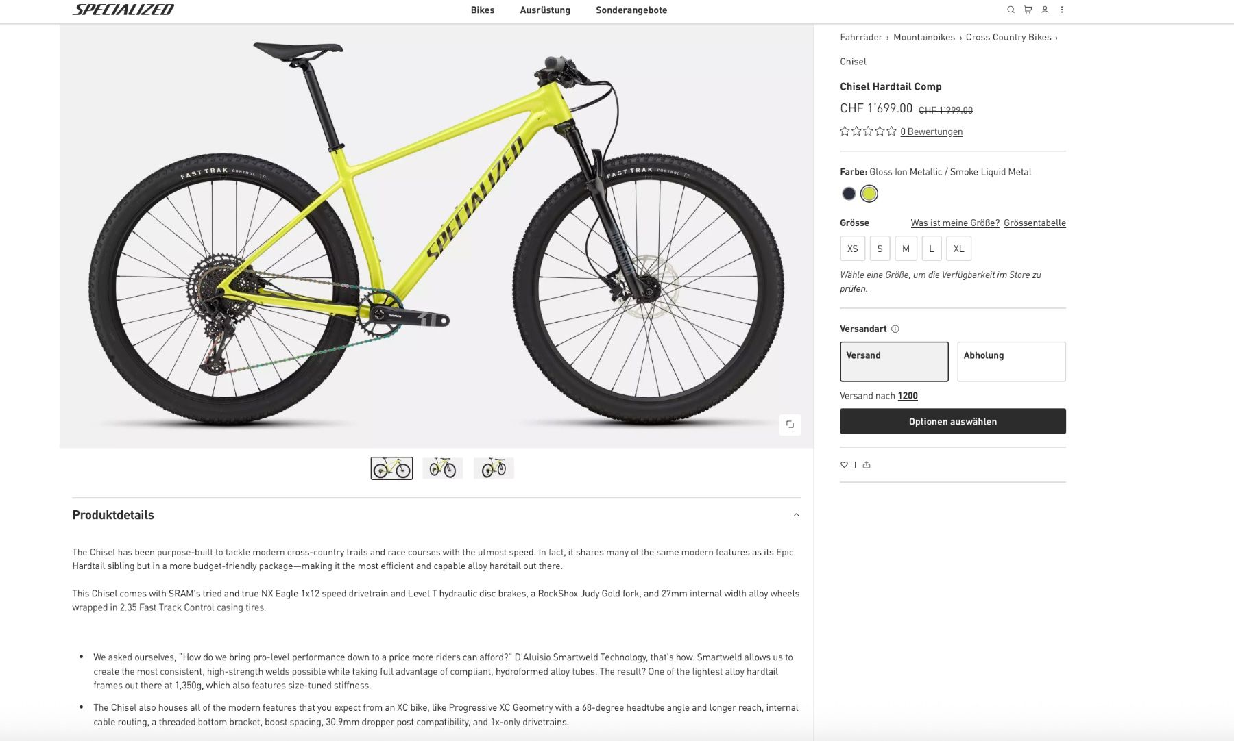 Specialized Vélos: Specialized Chisel Hardtail Comp Grösse S – D'occasion à Zürich par frosch2007 6
