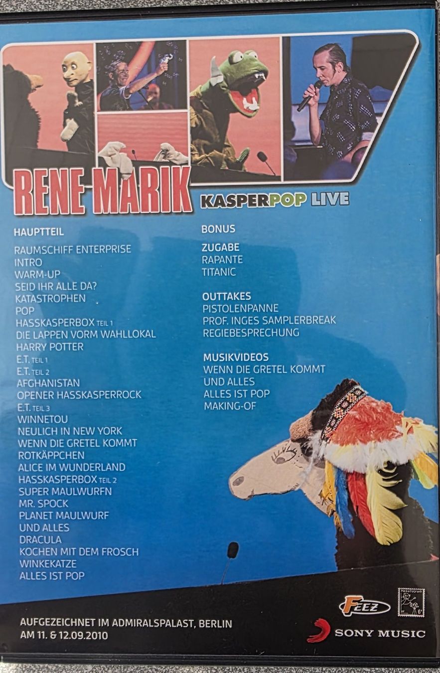 Tous les DVDs: DVD Rene Marik -Kasper Pop – D'occasion à Oetwil am See par fineli2 1