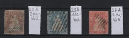 Strubel Lot A / 22A / 23A / 24A Vollrand + schön Kat. 550.-