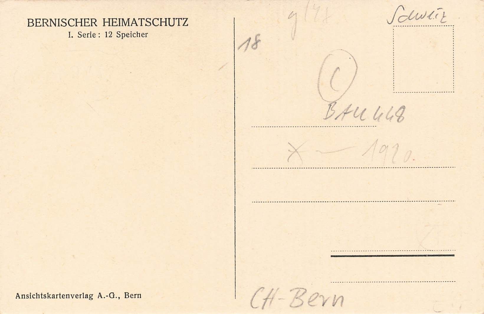 Ansichtskarten: Rothenbach bernischer Heimatschutz – Gebraucht aus Biasca von Blenio71 1